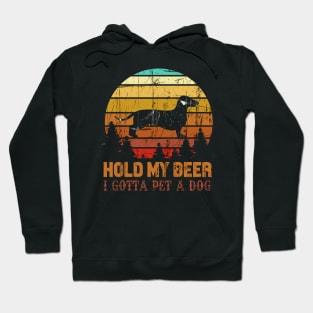 Holding My Beer I Gotta Pet This Dachshund Hoodie